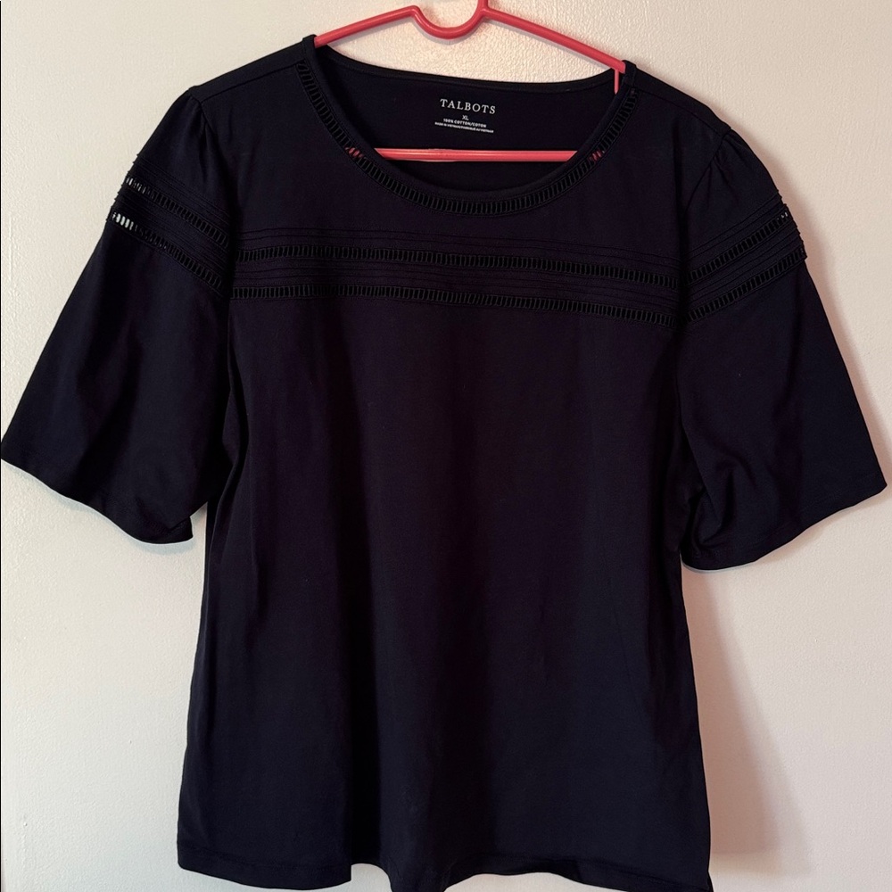 Talbots Vibrant navy Cotton Tee